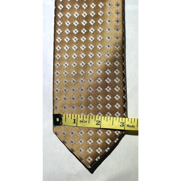 Vtg Silk Necktie Lot • Bruno Rossi Italy• Bardelli Roma, Lattice, Retro Pattern - Picture 2 of 9